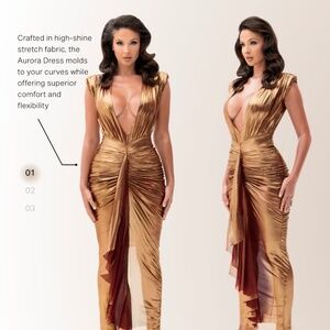 Coucoo Aurora Dress- Molten Gold